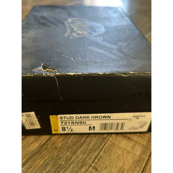 Carlos Santana Women's Stud Dark Brown Wedge Sandals Size 8.5 - Picture 7 of 7